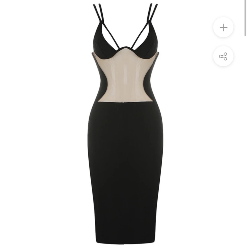Sold out Leau ILLUSIA BUSTIER BANDAGE DRESS size xs NWT